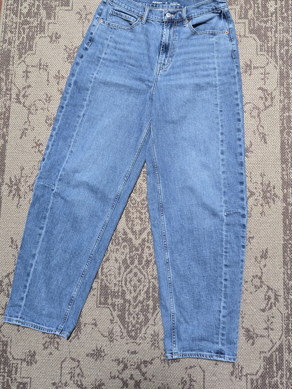 Old Navy Light Blue High Rise Barrel Jeans